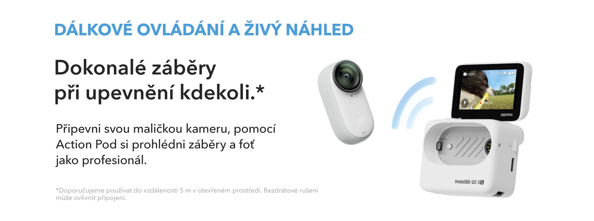 Insta360 Go 3s dálkové ovládání